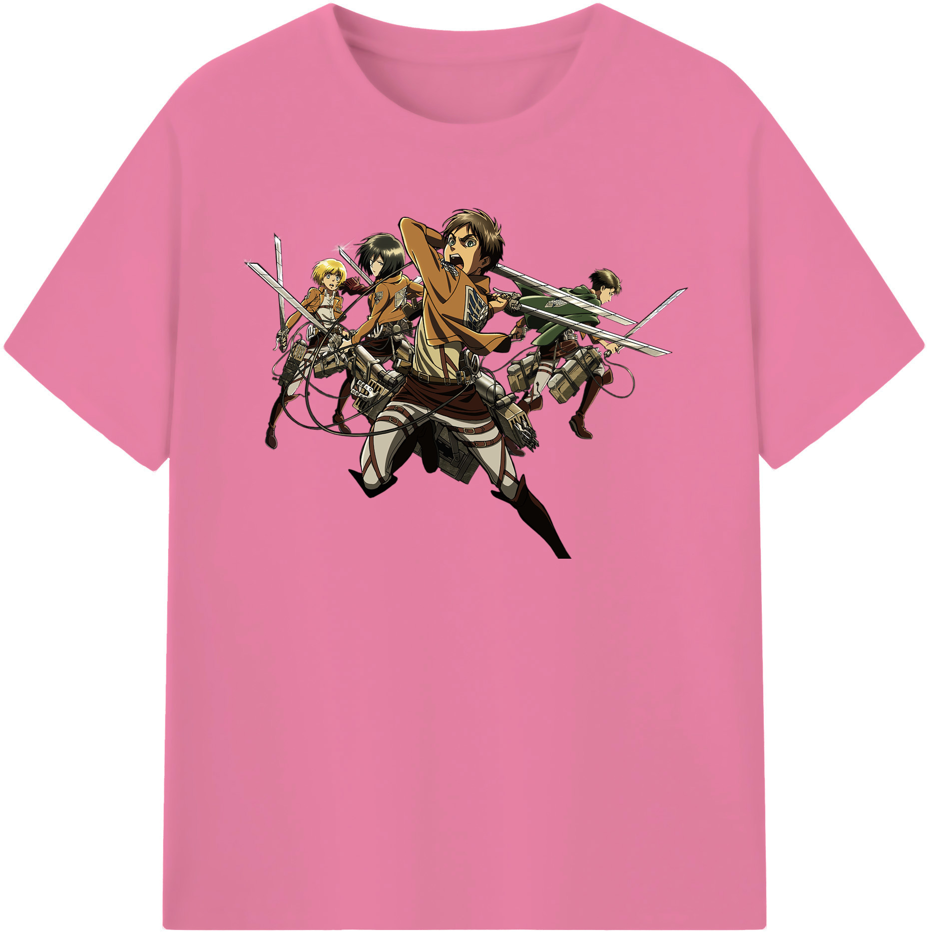 （画像用） 進撃の巨人 エレン･イェーガー Attack on Titan Eren Jäger 綿100％半袖Tシャツ（フロントプリント）